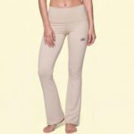 Leggings Deportivos Acampanados Blanco Aperlado