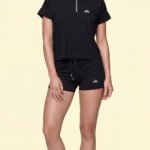 Set de Sudadera y Short Negro Deportivo Premium