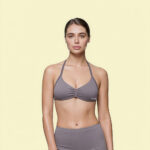 BRA SPORT GYM DFYNE STRAPPY BRA MUSHROOM ASH