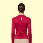 DFYNE Longline Top de Manga Larga Rojo para Mujer - Imagen 2